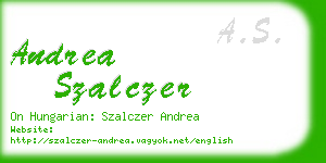 andrea szalczer business card